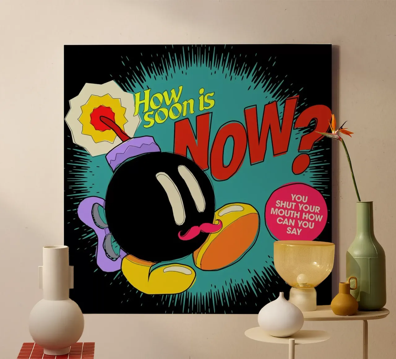 How Soon tela con Cornice a cassetta da Butcher Billy