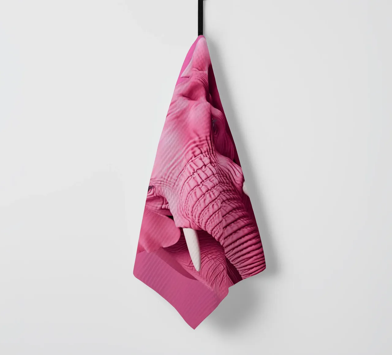 Elephant pink tea towel by Imagine