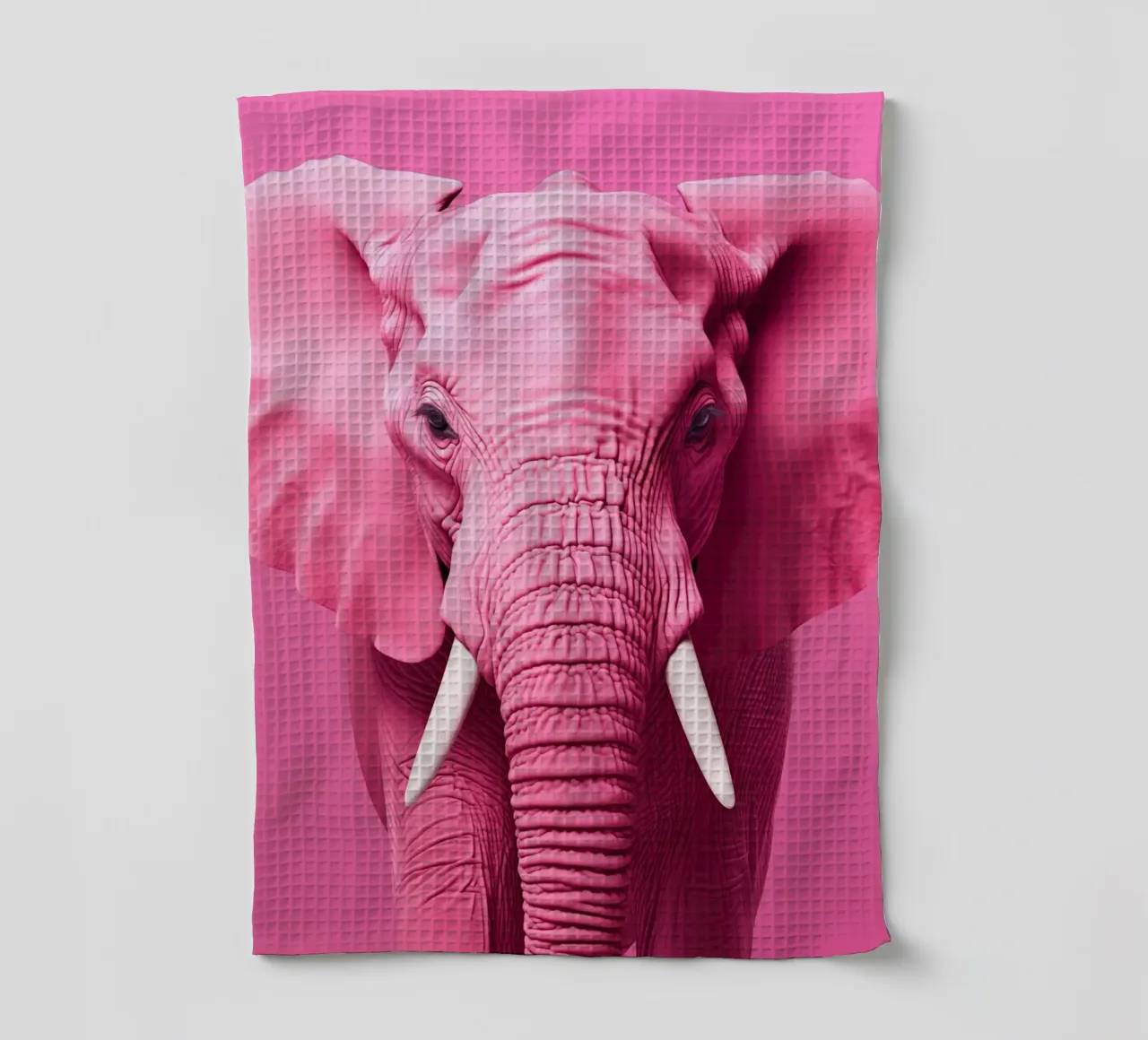 Elephant pink tea towel by Imagine