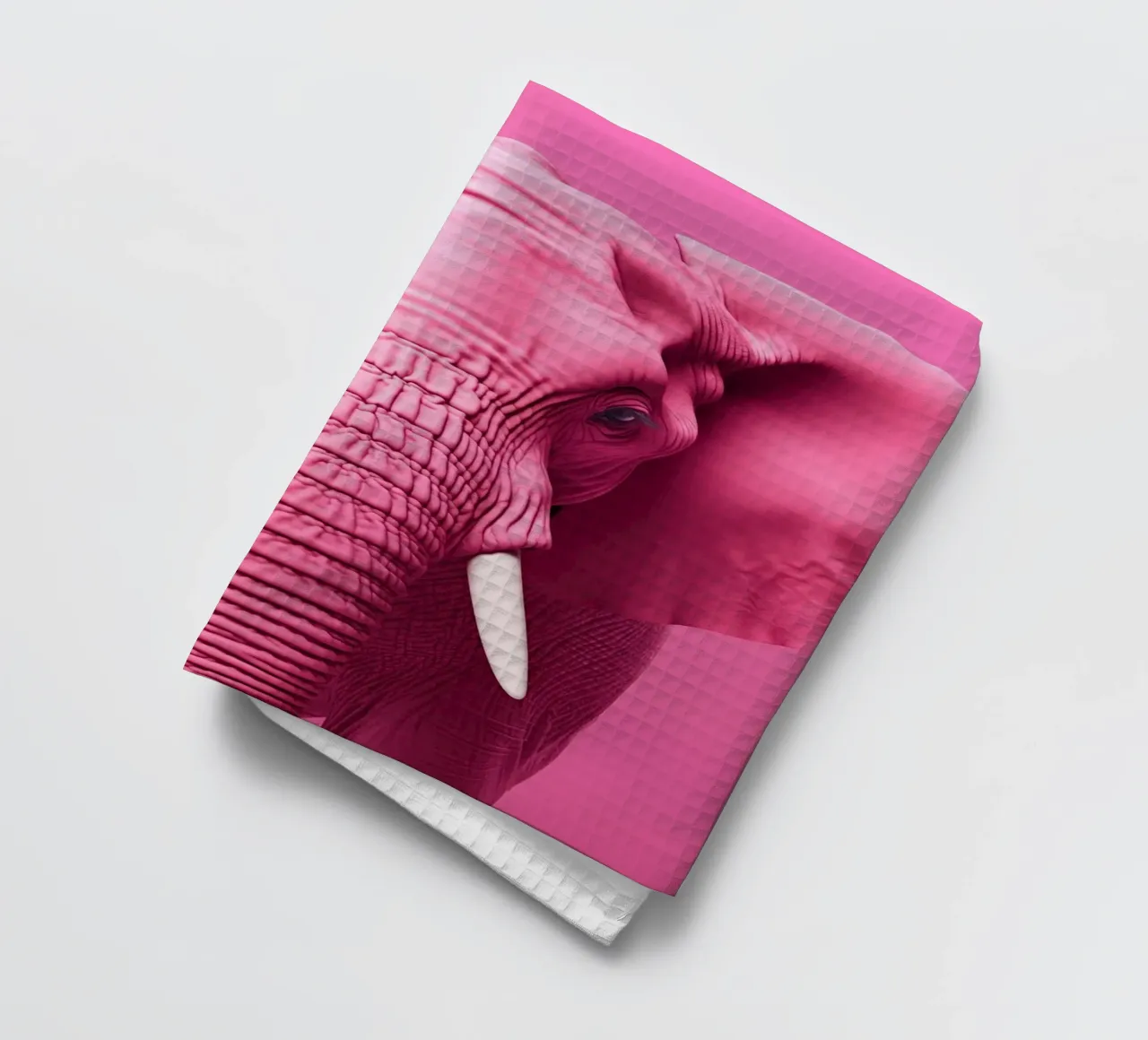 Elephant pink tea towel by Imagine