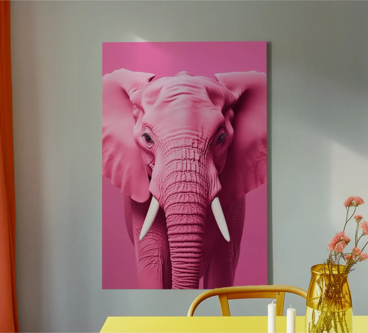 Elephant pink canvas by Imagine
