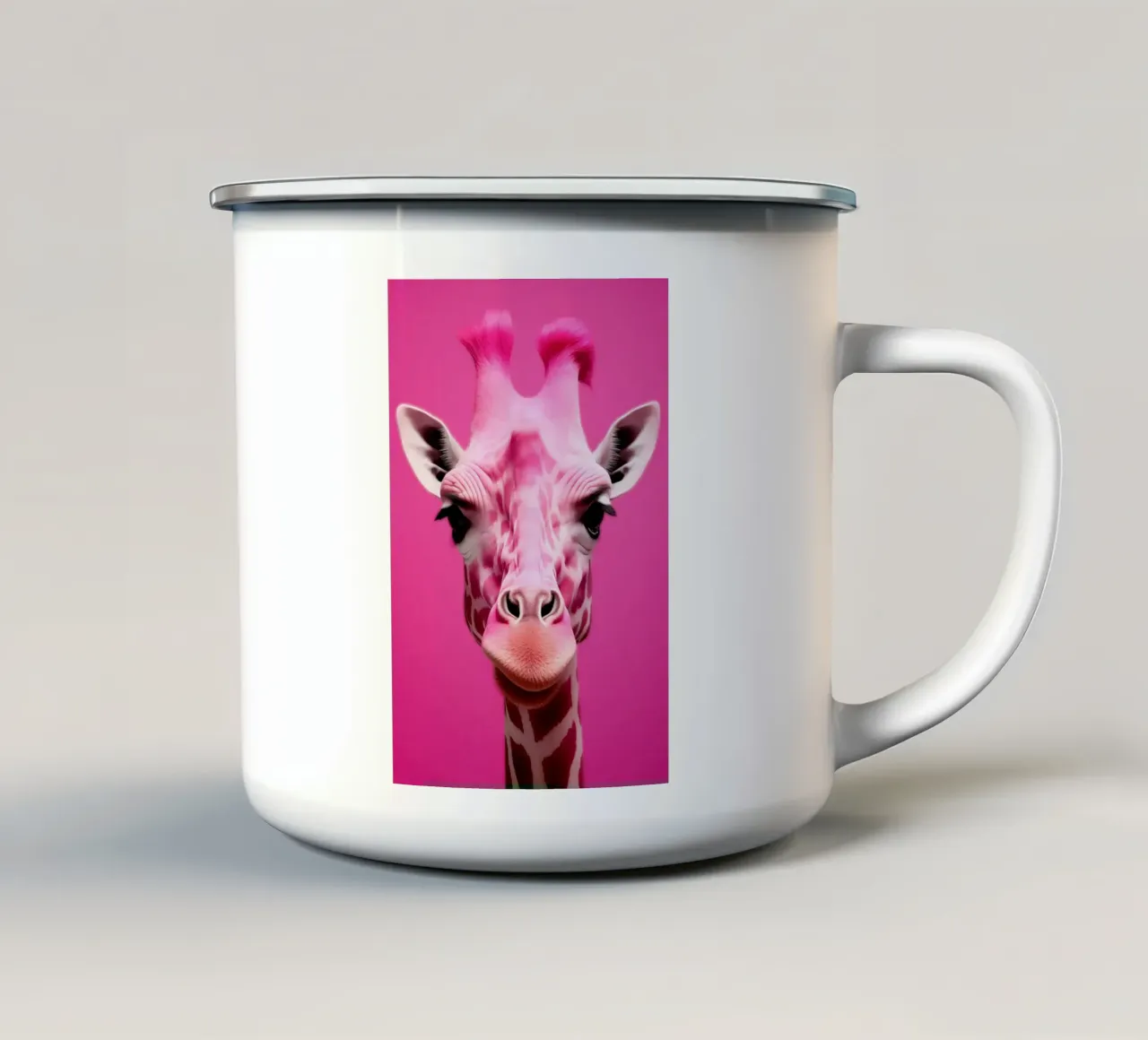 Rosa giraffa tazza in smalto da Imagine