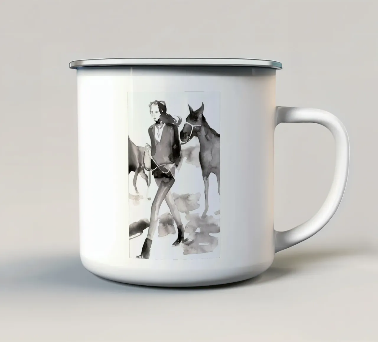 Welcome To The Rodeo tazza in smalto da Victoria Verbaan