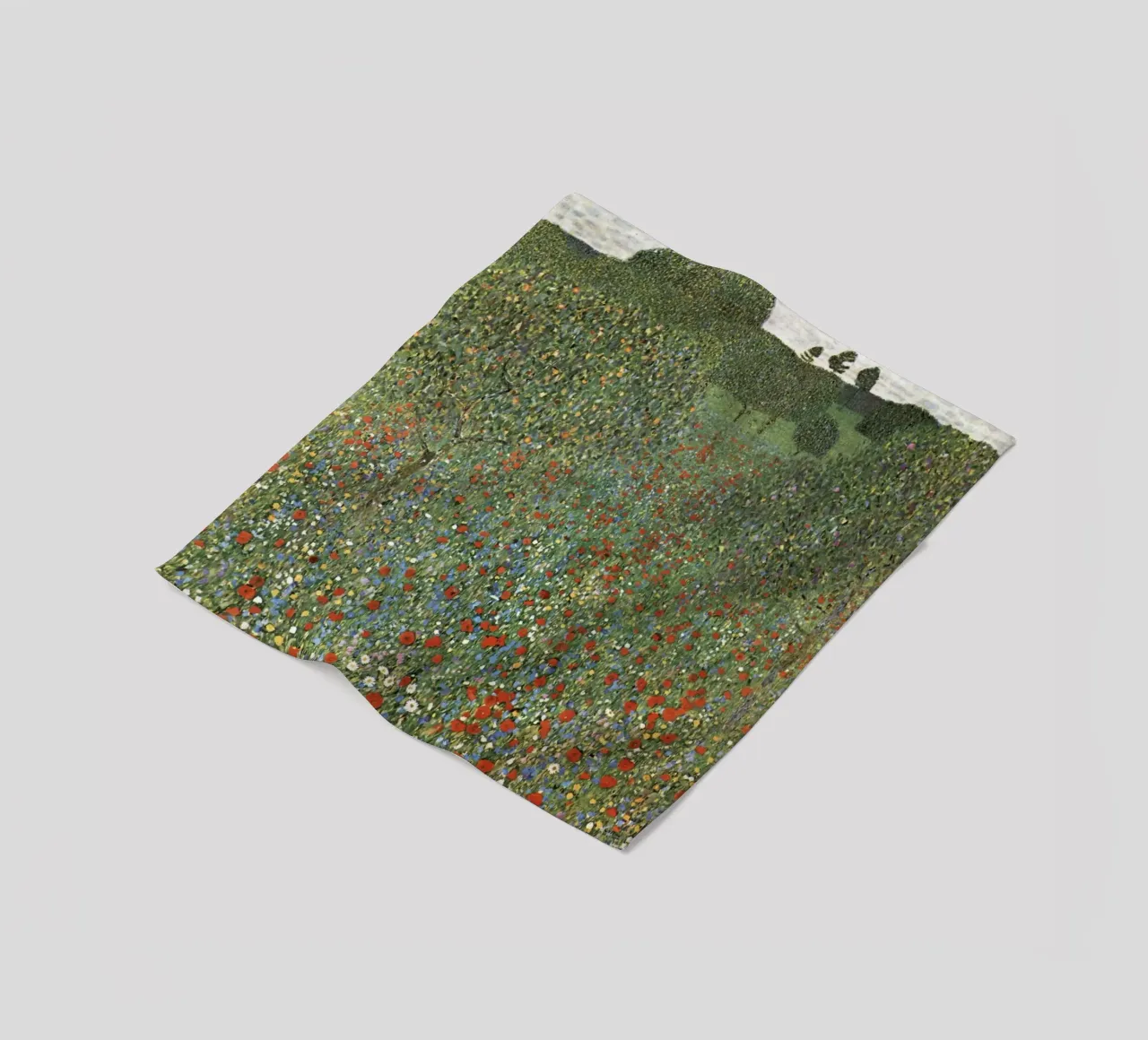 Klimts "Mohnfeld" - Pointillistisch, floral, lebendige Wiese Fleecedecke von ClubArt