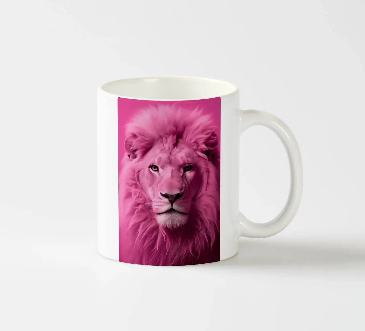 Leone rosa tazza in ceramica da Imagine