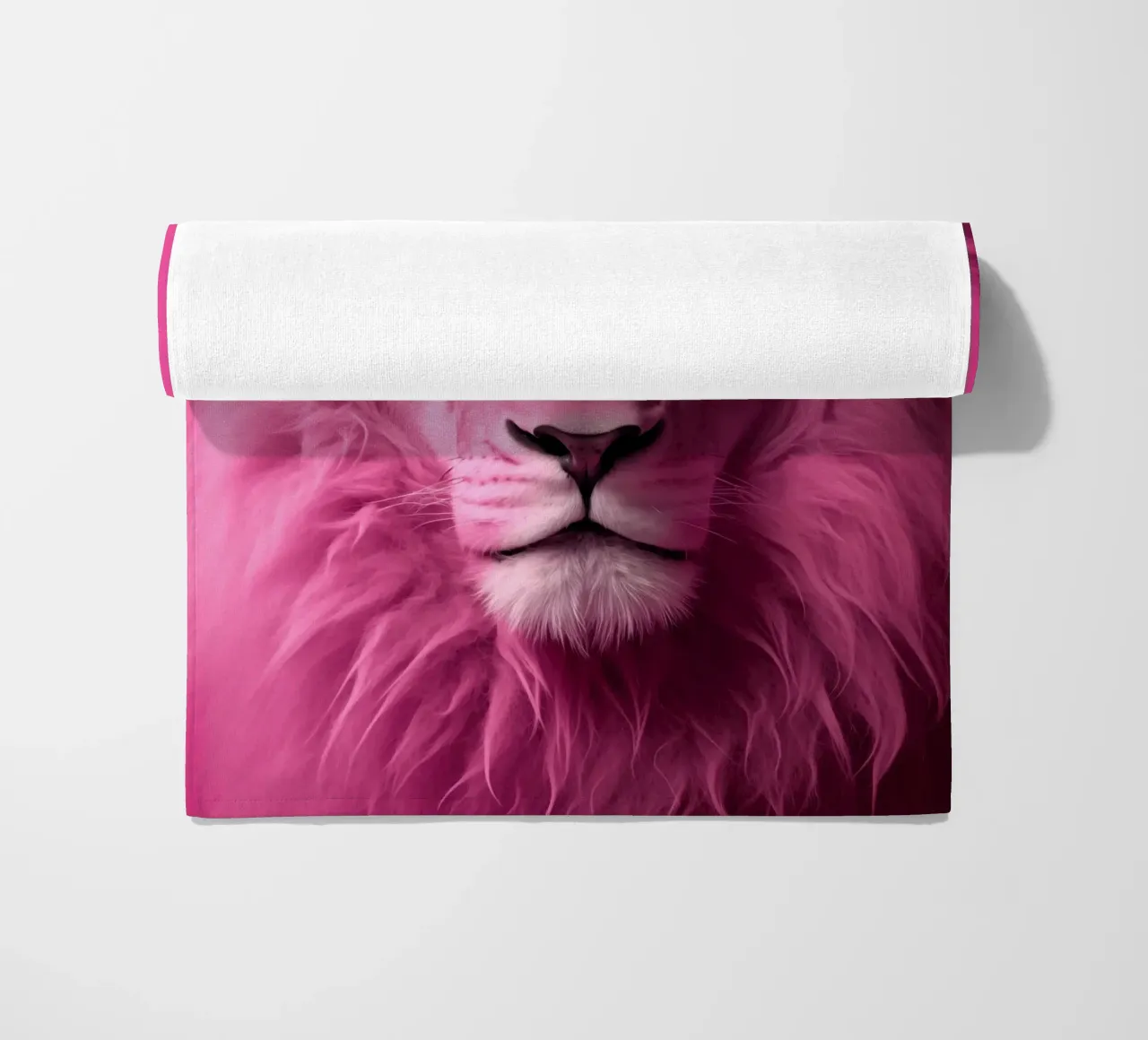Leone rosa telo mare da Imagine