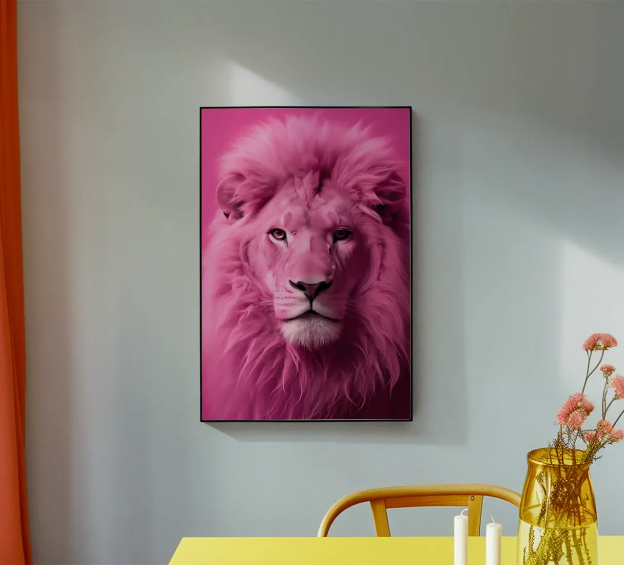 Leone rosa plexiglass da Imagine
