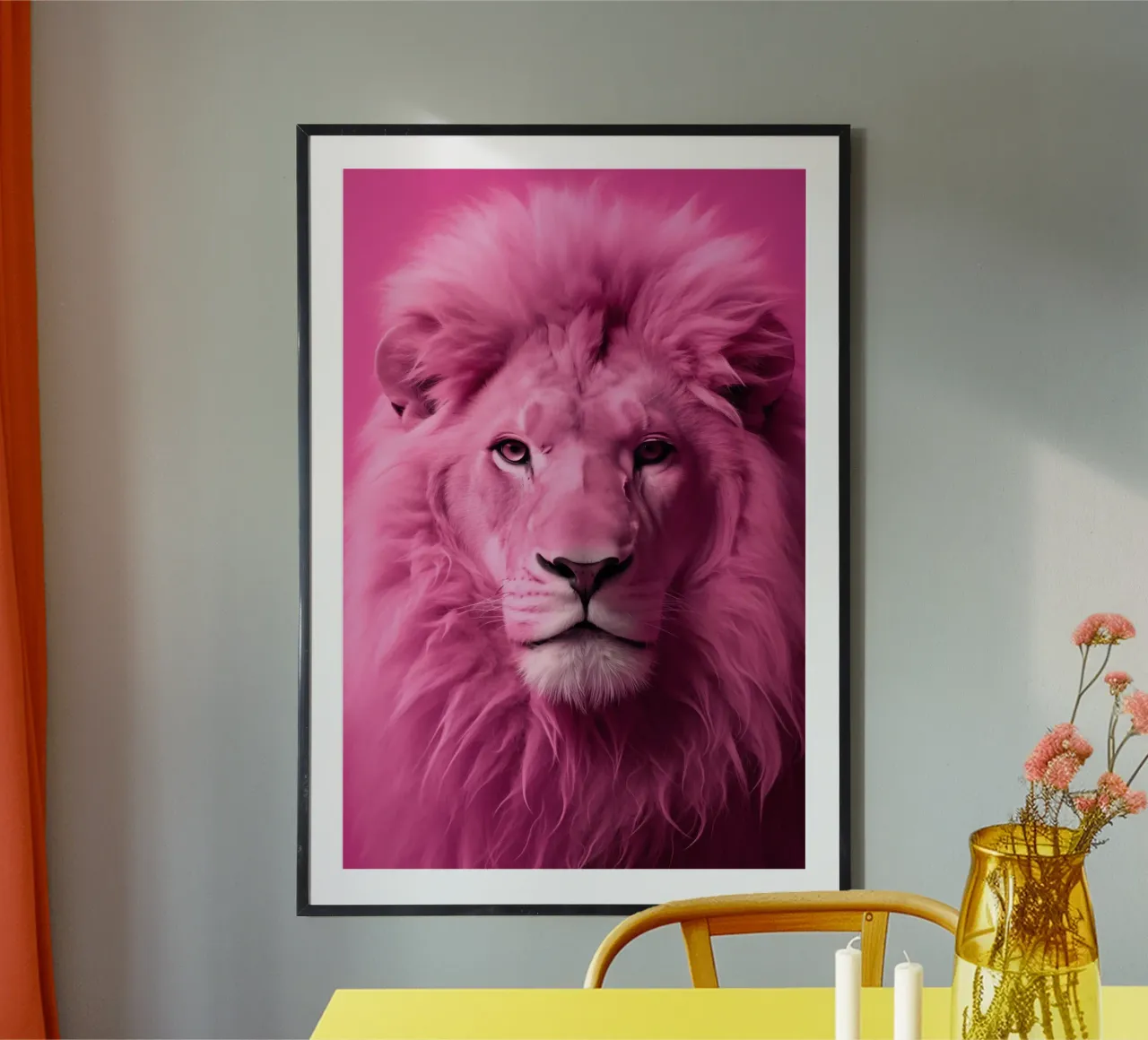 Löwe rosa Hahnemühle von Imagine
