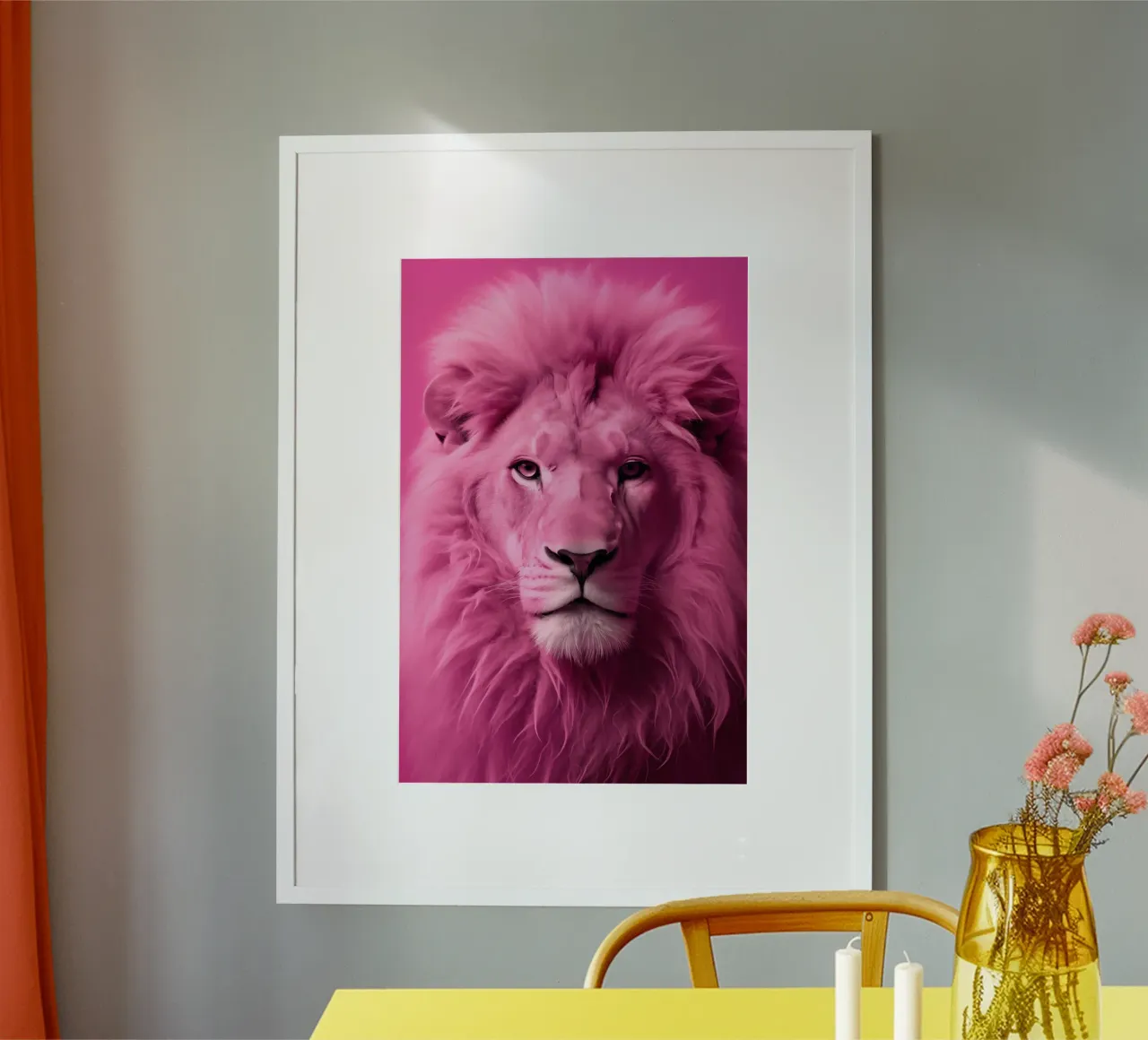 Löwe rosa Hahnemühle von Imagine