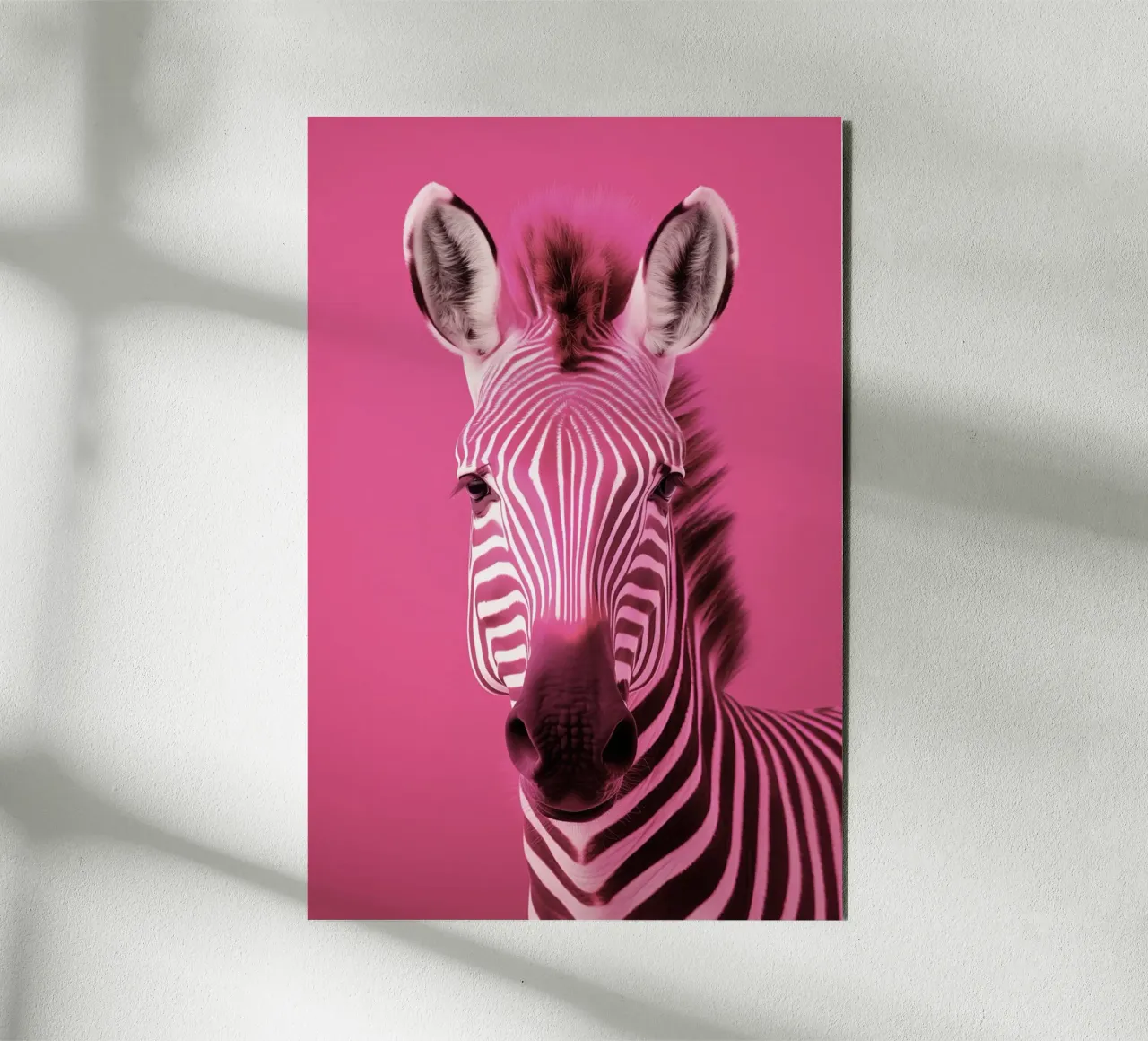 Zebra roze alluminio dibond da Imagine