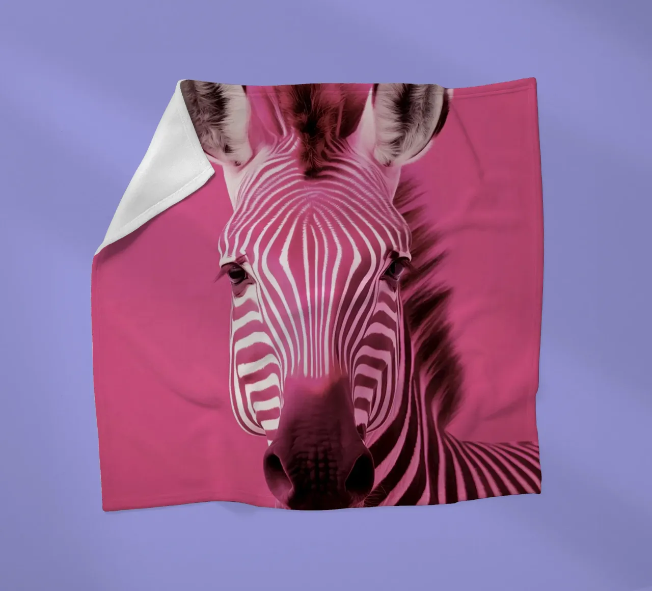 Zebra roze coperta in pile da Imagine