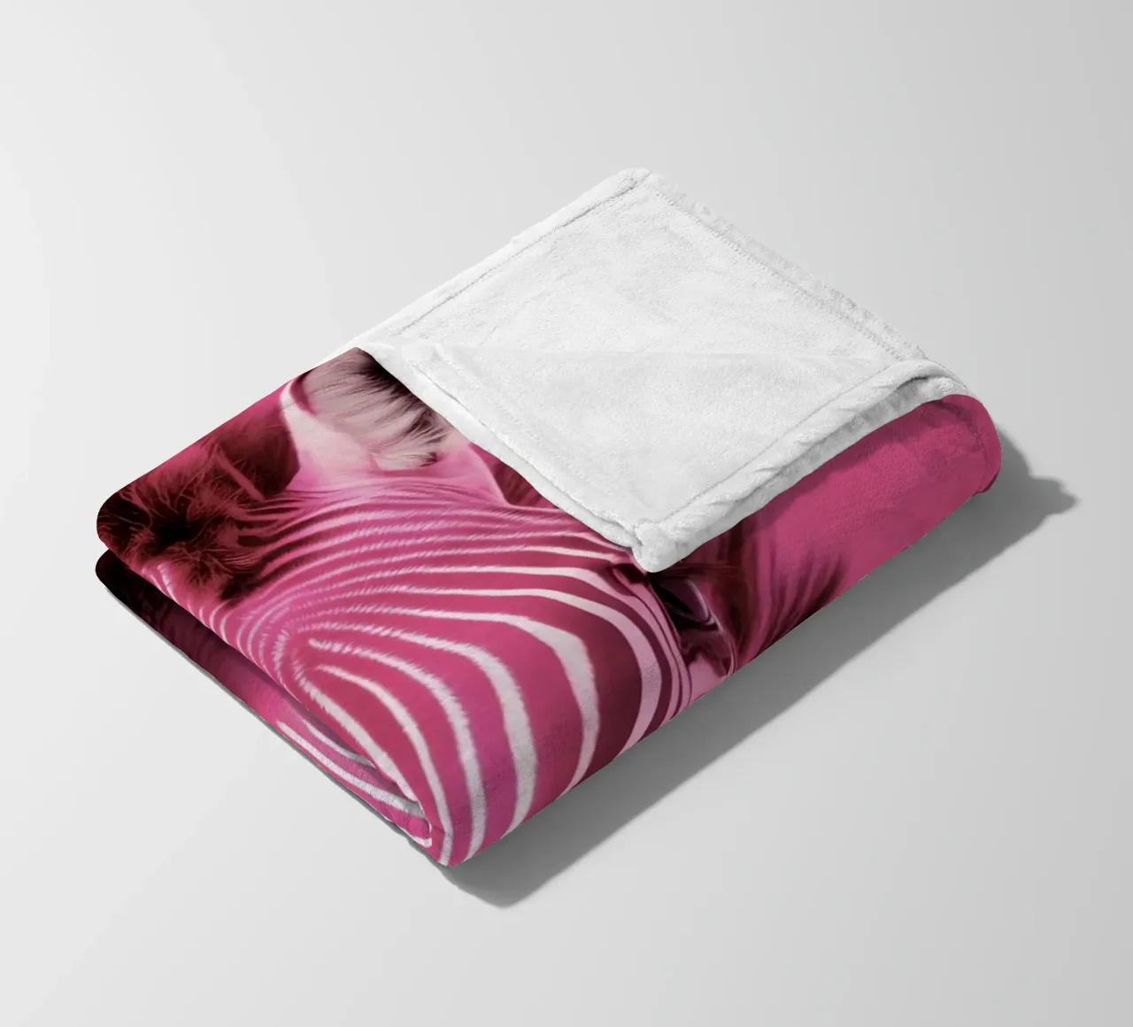 Zebra roze coperta in pile da Imagine