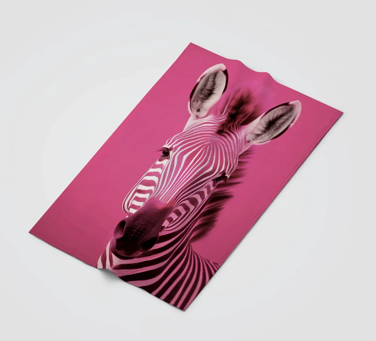 Zebra roze coperta in pile da Imagine