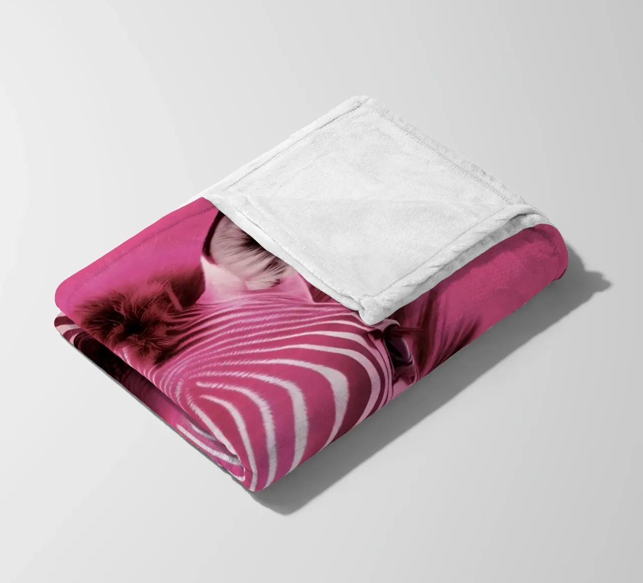 Zebra roze coperta in pile da Imagine