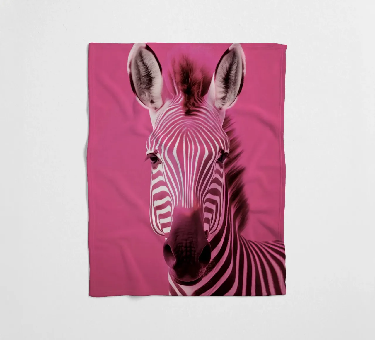 Zebra roze coperta in pile da Imagine
