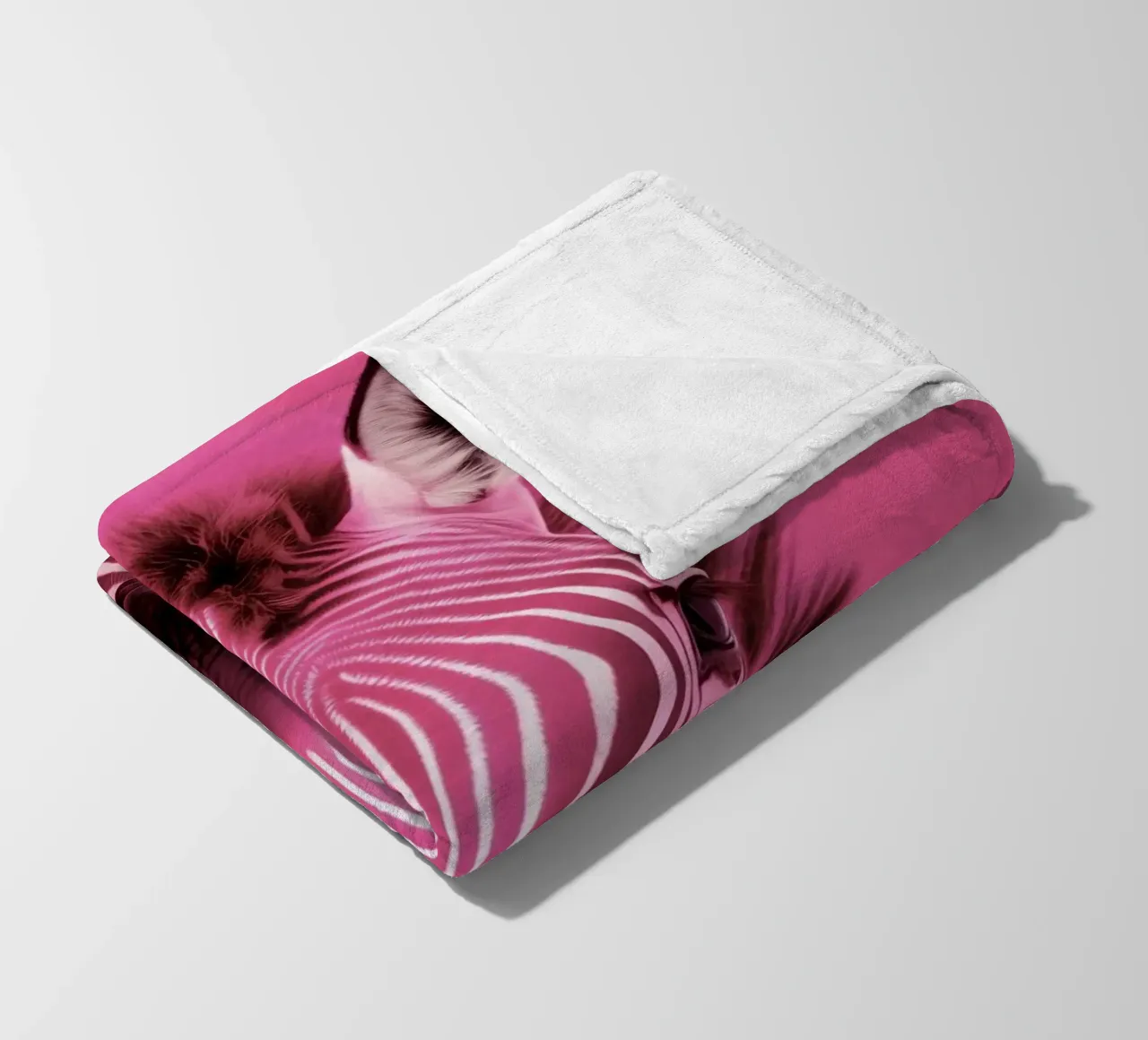 Zebra roze coperta in pile da Imagine