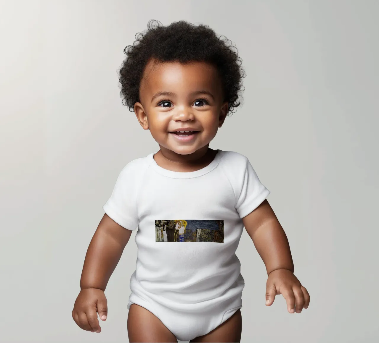 Klimt's "Hostile Powers" - Beethoven Frieze, Symbolism, Myth short-sleeve baby romper by ClubArt
