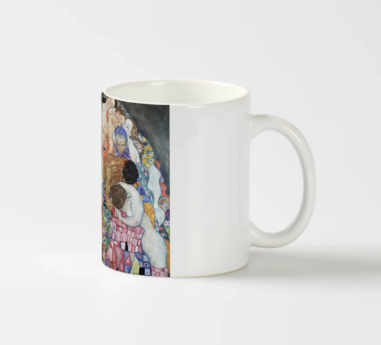 La muerte y la vida" de Klimt - Simbolismo, existencialismo, conmovedor taza de cerámica de ClubArt