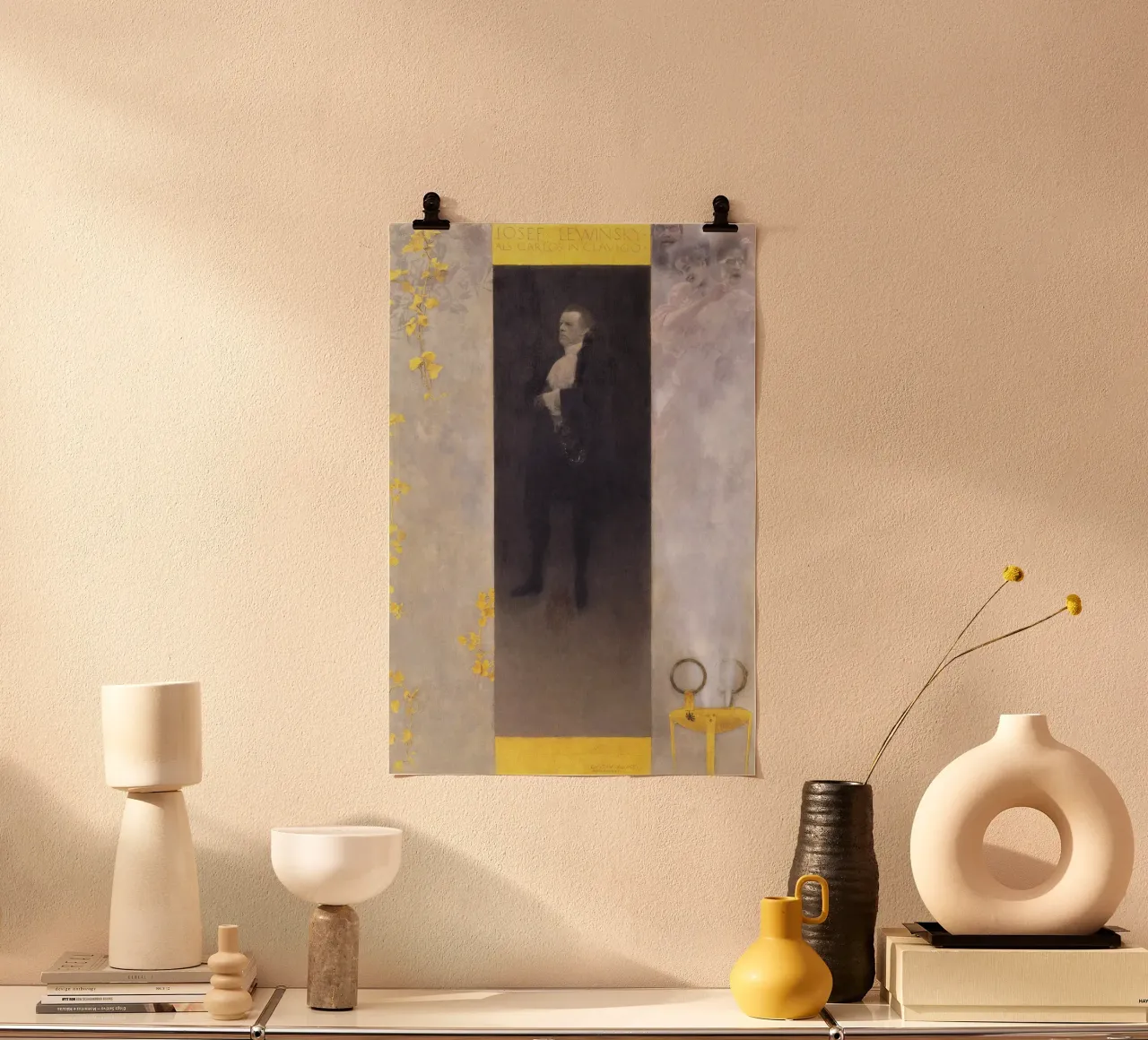 Klimts "Josef Lewinsky als Carlos" - Porträt, Symbolismus, Poster von ClubArt