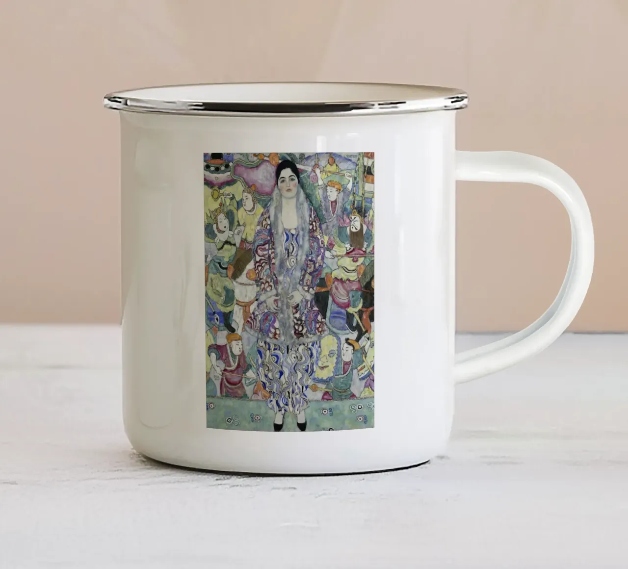 "Friederike Maria Beer" di Klimt - Espressionismo, ritrattistica tazza in smalto da ClubArt