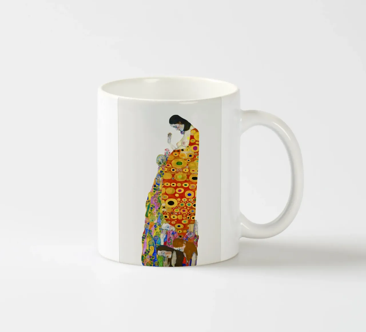 Klimt's "Hope II" - Symbolism, Maternity, Golden Age Art, Ex ceramic mug by ClubArt