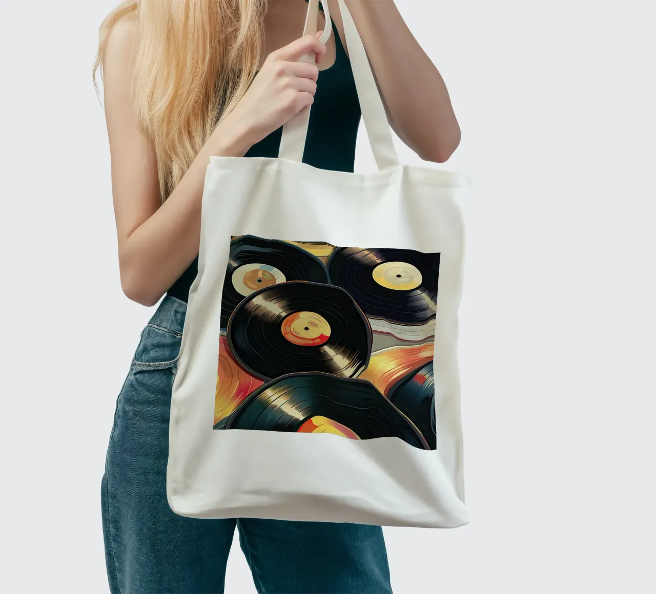 Vinyl tote bag by Imagine