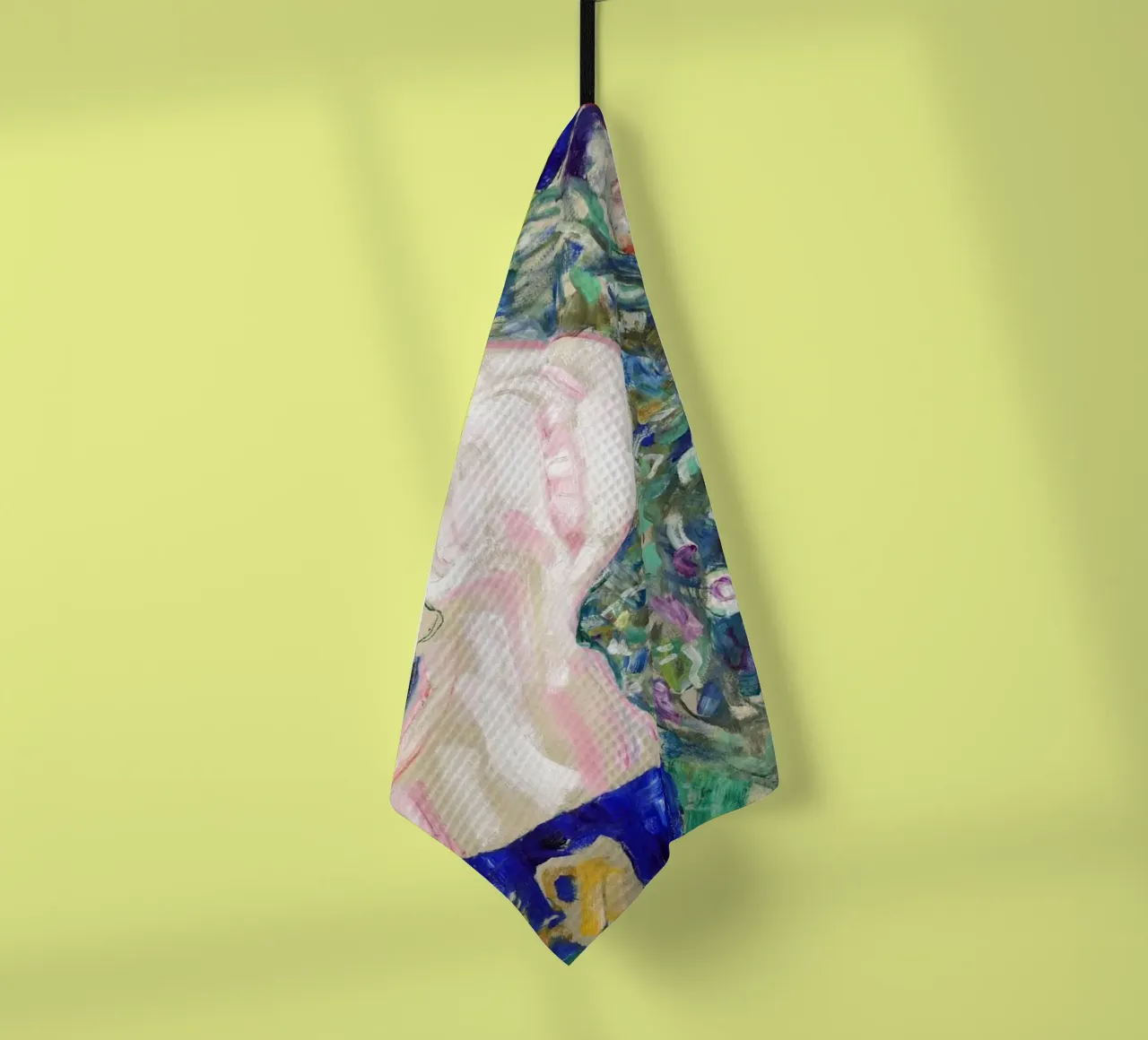 Bébé (berceau)" de Klimt Détail - Expressionniste, Abstrait Tex torchon de ClubArt