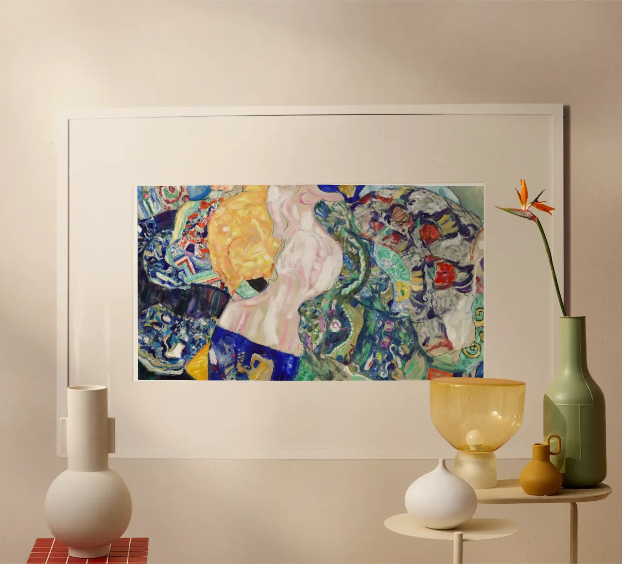 Il "Bambino (culla)" di Klimt Dettaglio - Tex espressionista e astratto poster da ClubArt