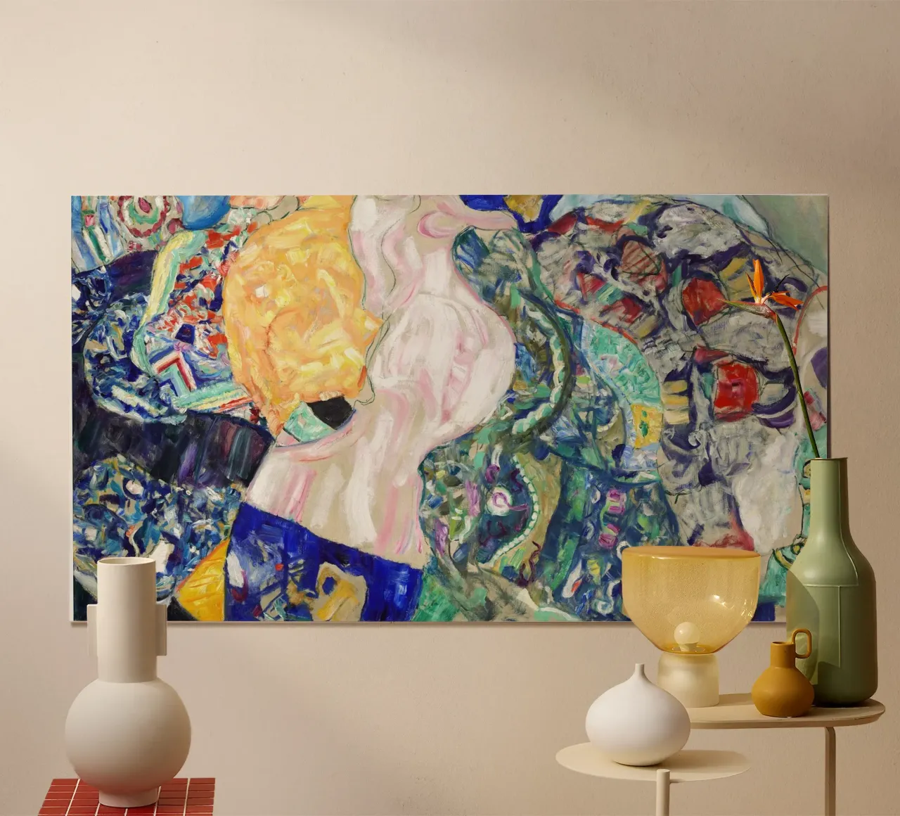 Il "Bambino (culla)" di Klimt Dettaglio - Tex espressionista e astratto poster da ClubArt