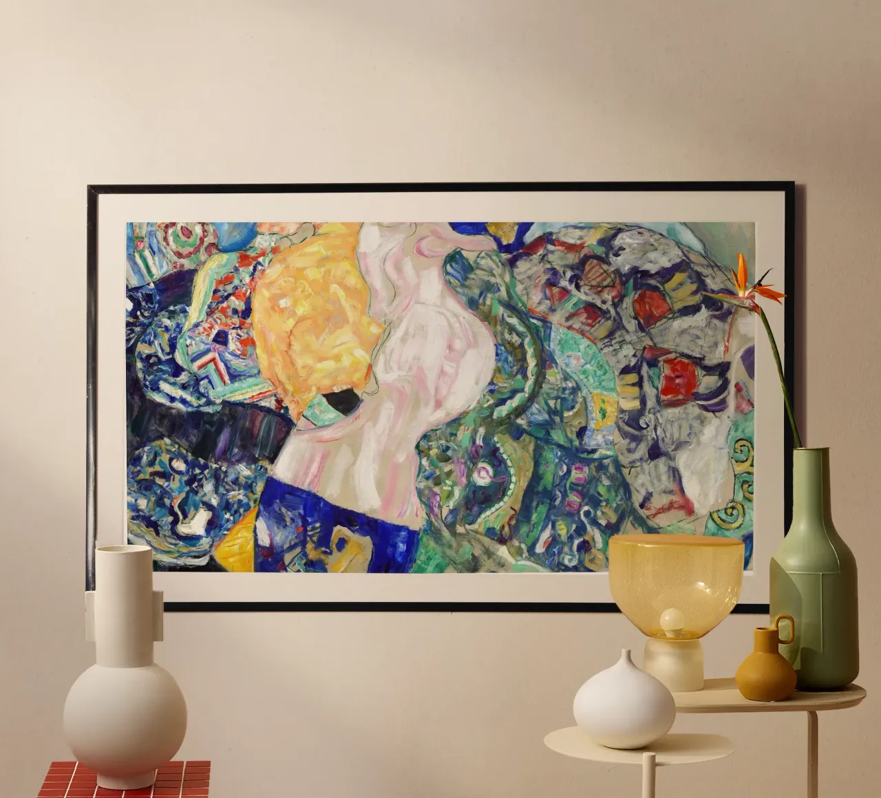 Il "Bambino (culla)" di Klimt Dettaglio - Tex espressionista e astratto poster da ClubArt