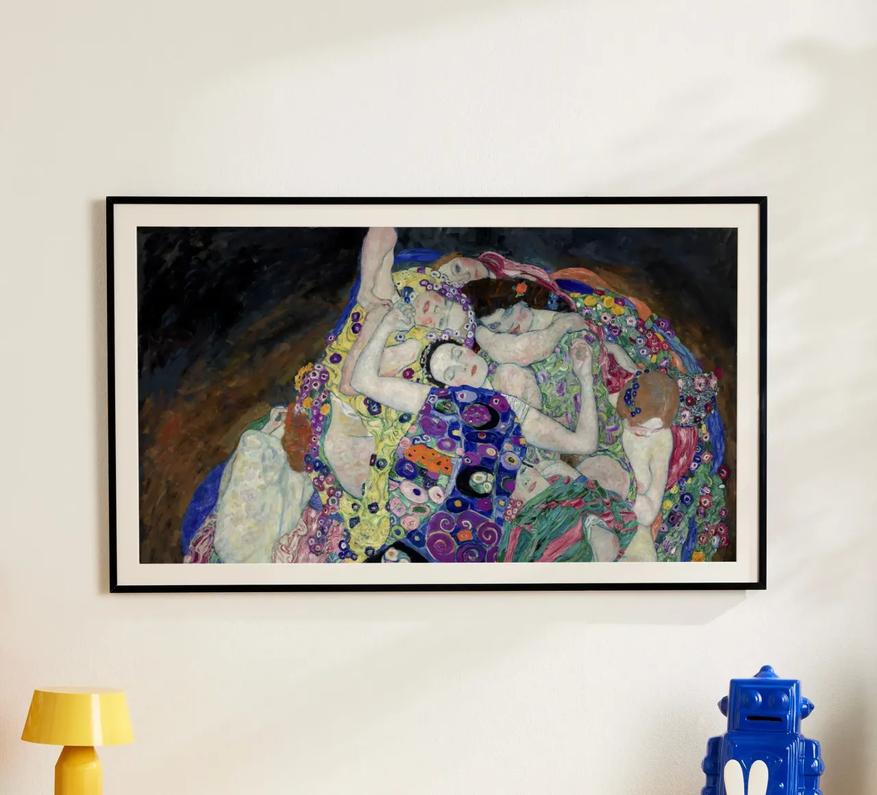 Klimts "Die Jungfrau" - Symbolismus, Expressionismus, lebendige Fem Poster mit Kunststoffrahmen von ClubArt