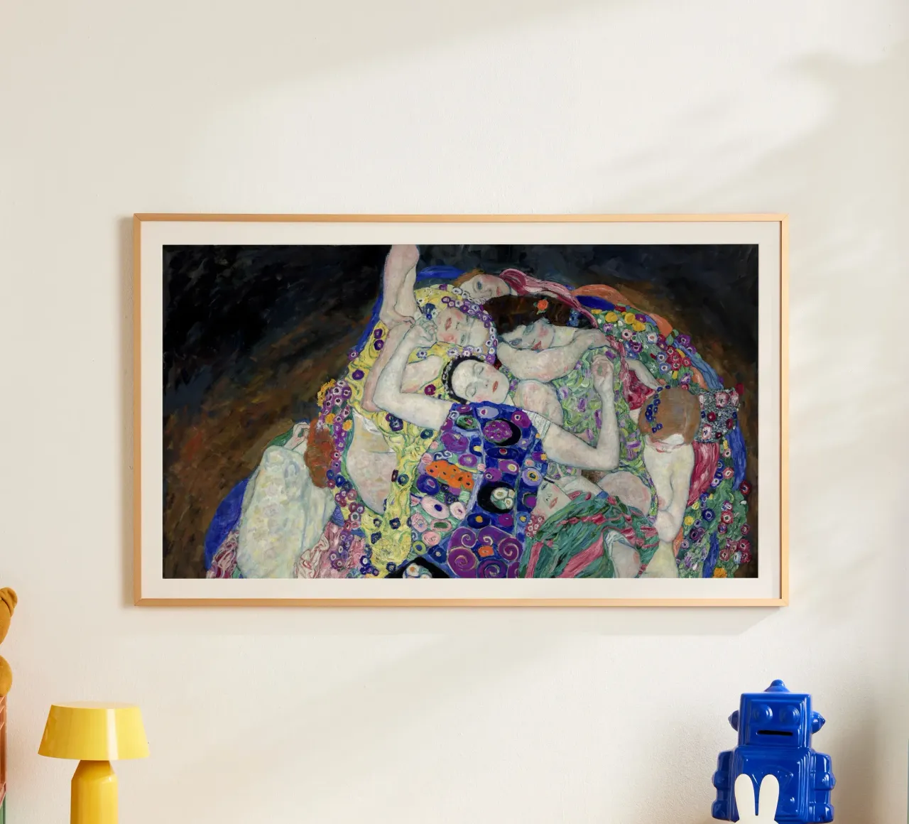 Klimts "Die Jungfrau" - Symbolismus, Expressionismus, lebendige Fem Poster mit Kunststoffrahmen von ClubArt