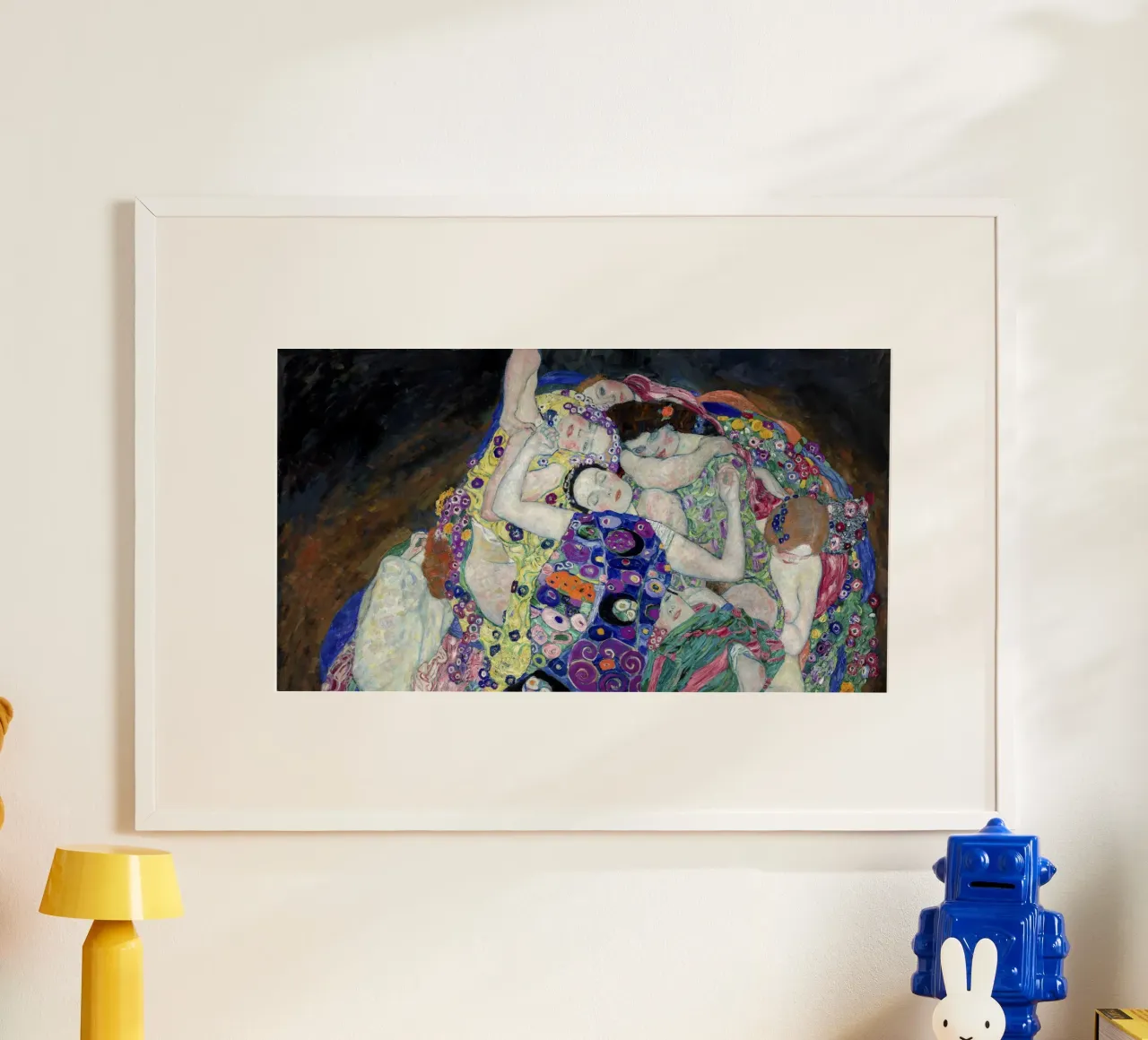Klimts "Die Jungfrau" - Symbolismus, Expressionismus, lebendige Fem Poster mit Kunststoffrahmen von ClubArt