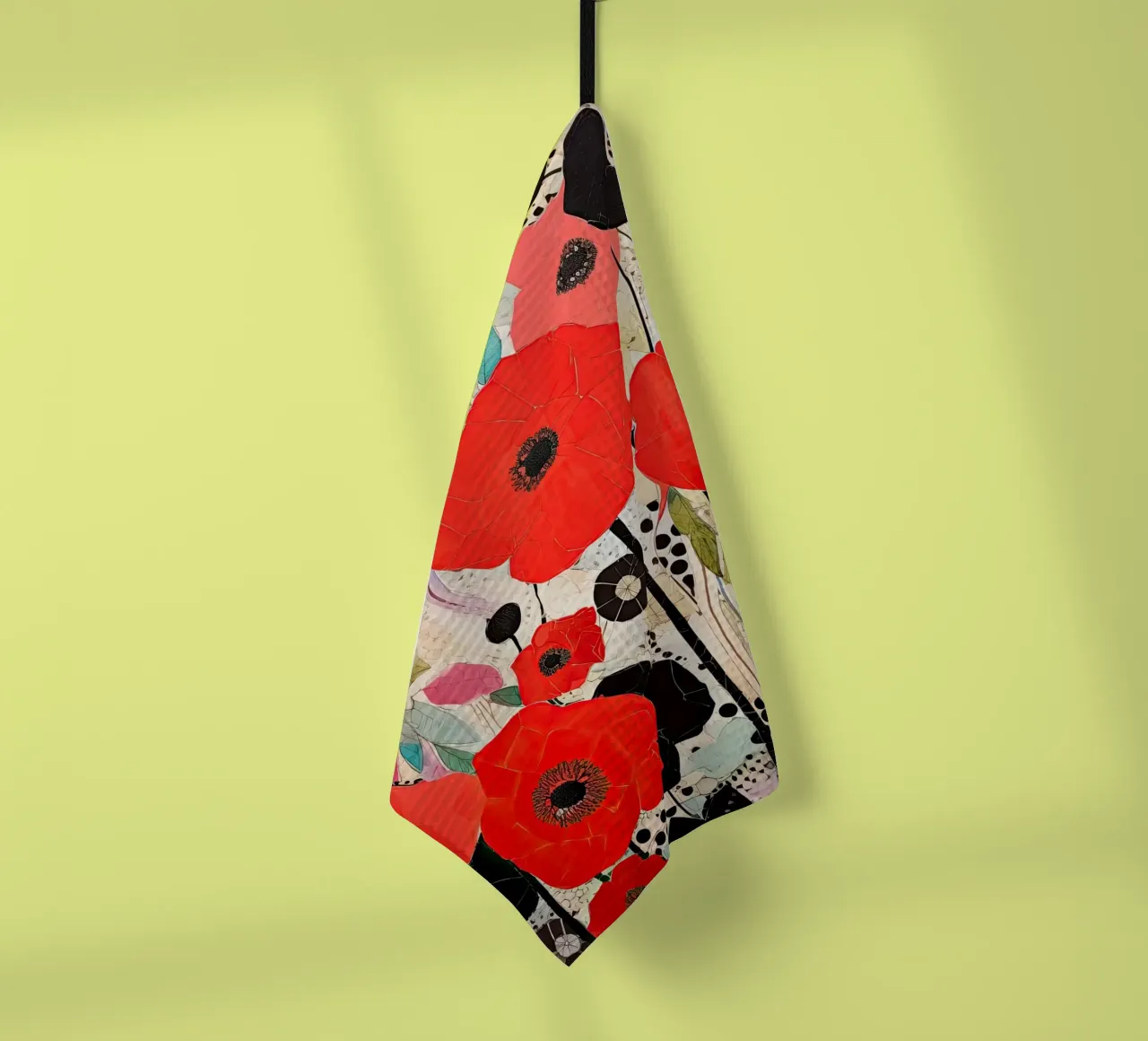 Fleurs rouges torchon de Imagine