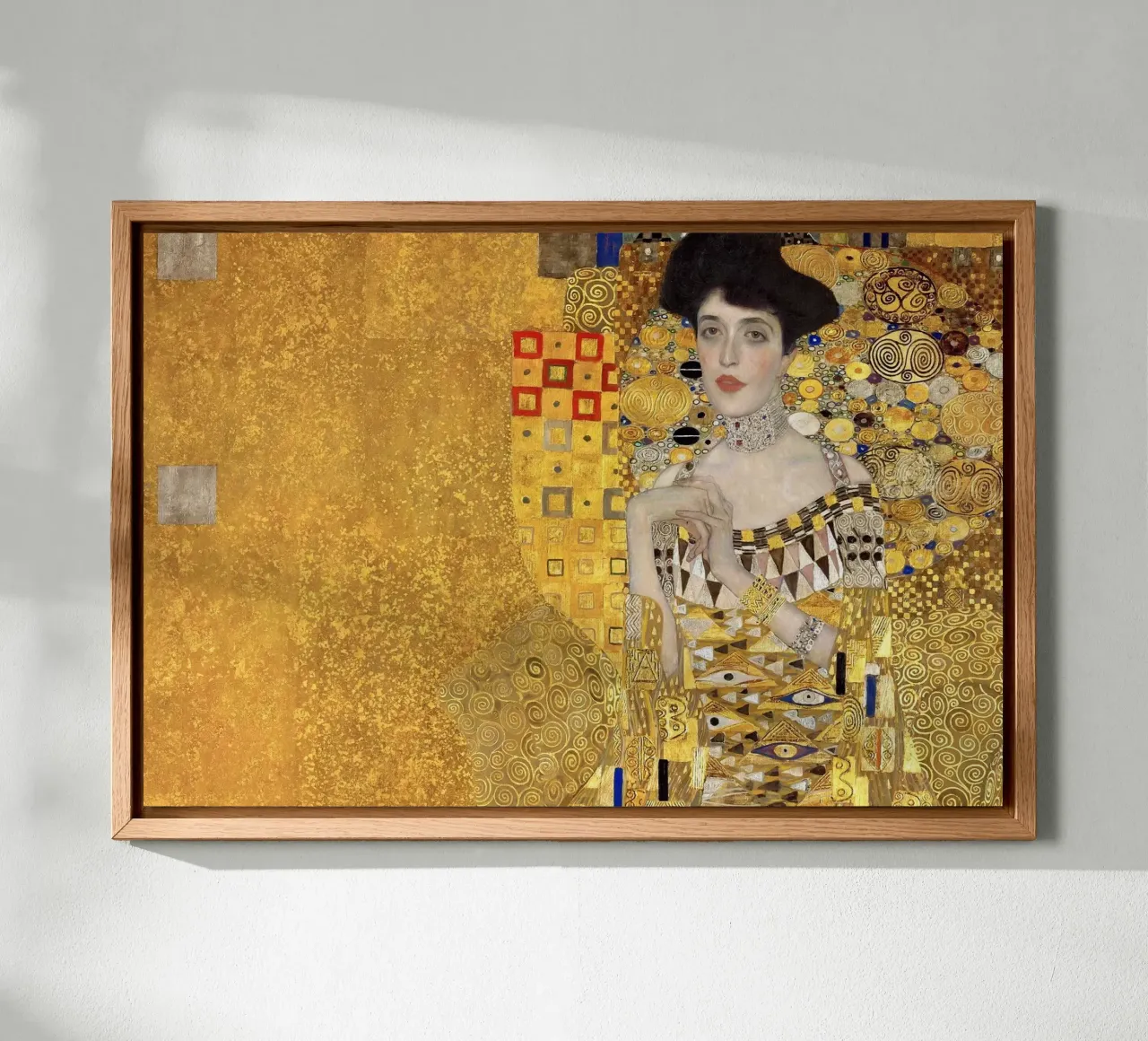 Título: "Adele Bloch-Bauer I" de Klimt - Siglo de Oro, Portraitu lienzo con Marco flotante de ClubArt