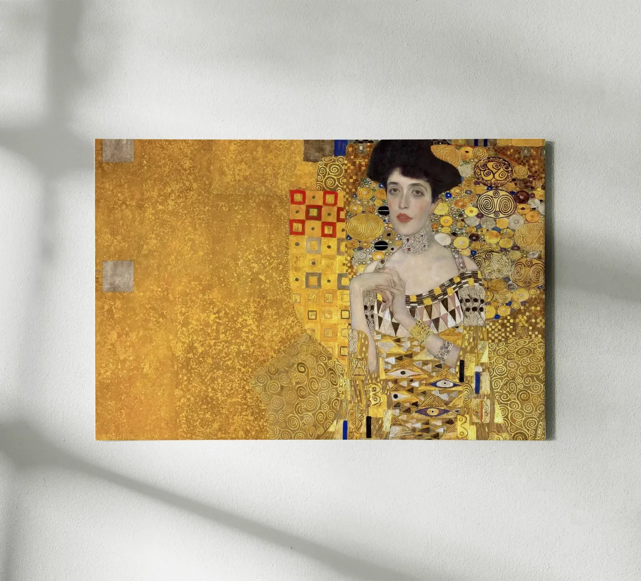 Título: "Adele Bloch-Bauer I" de Klimt - Siglo de Oro, Portraitu lienzo con Marco flotante de ClubArt