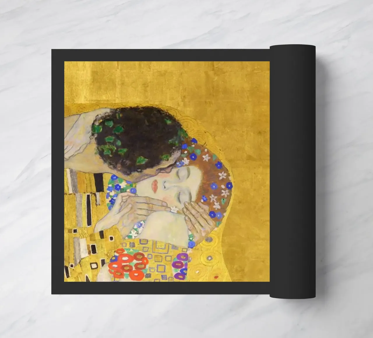 Il bacio di Klimt (amanti) - Età dell'oro, icona dell'Art Nouveau zerbino da ClubArt