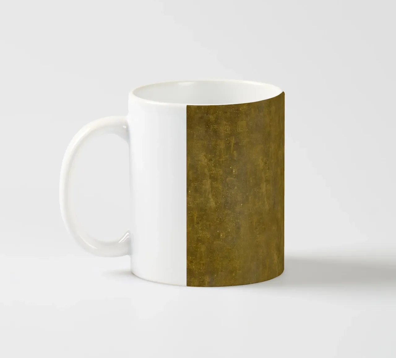 Ispirato a Klimt - Texture oro rustico, arte metallizzata vintage P tazza in ceramica da ClubArt