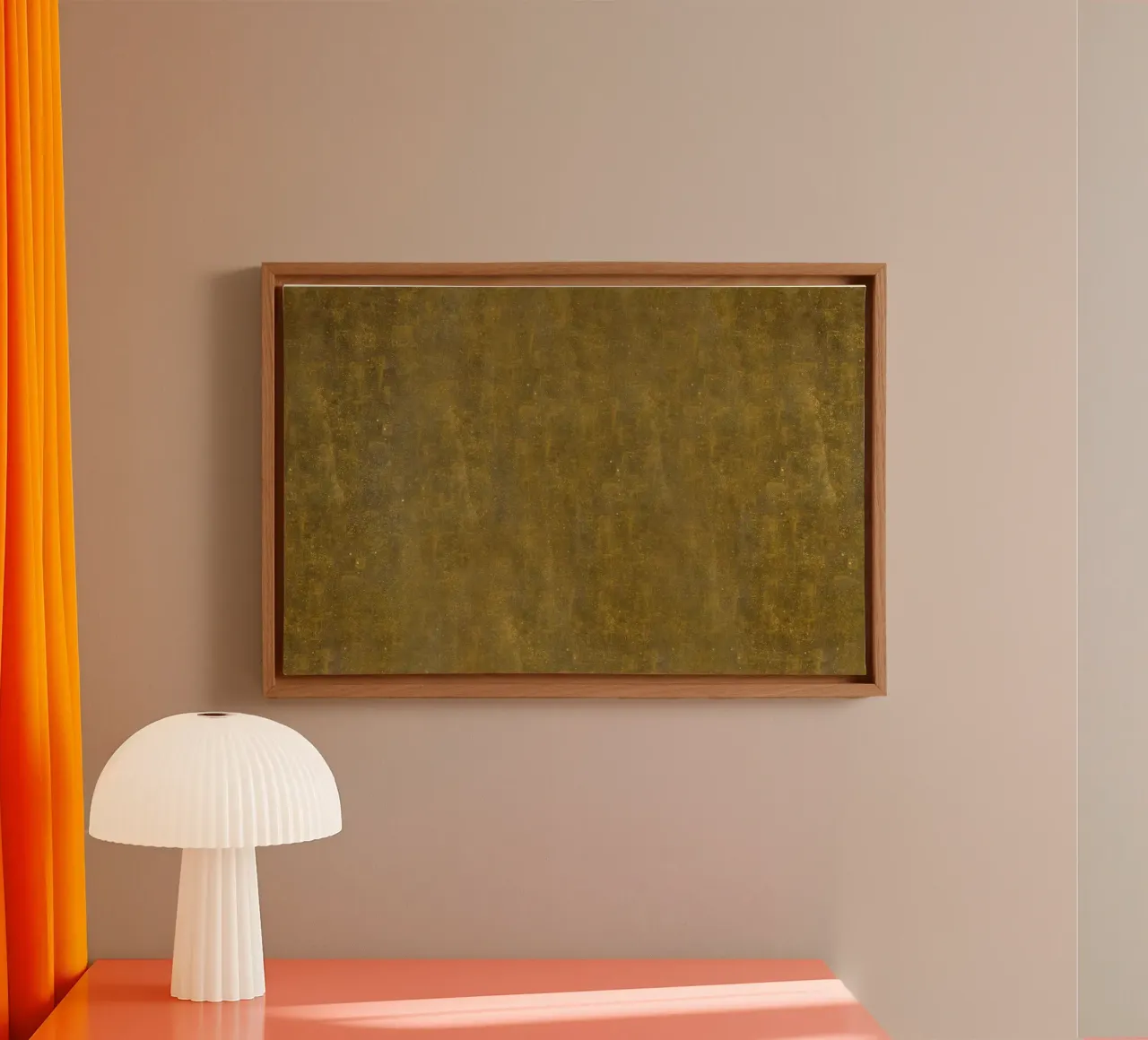 Ispirato a Klimt - Texture oro rustico, arte metallizzata vintage P tela con Cornice a cassetta da ClubArt