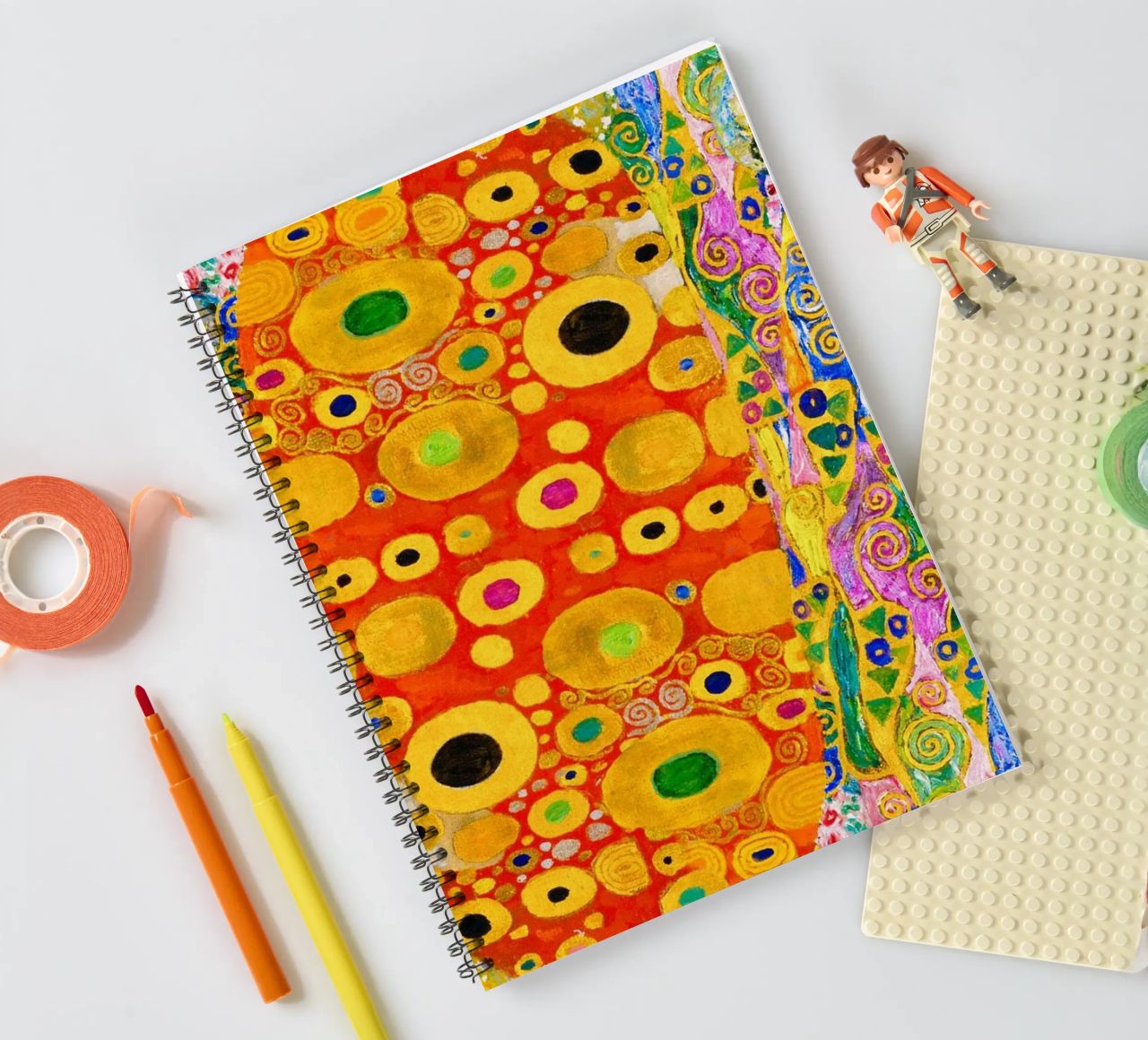 Klimt's "Hope II" Abstract - Golden Age, Vibrant Pattern, Ma spiral notebook by ClubArt