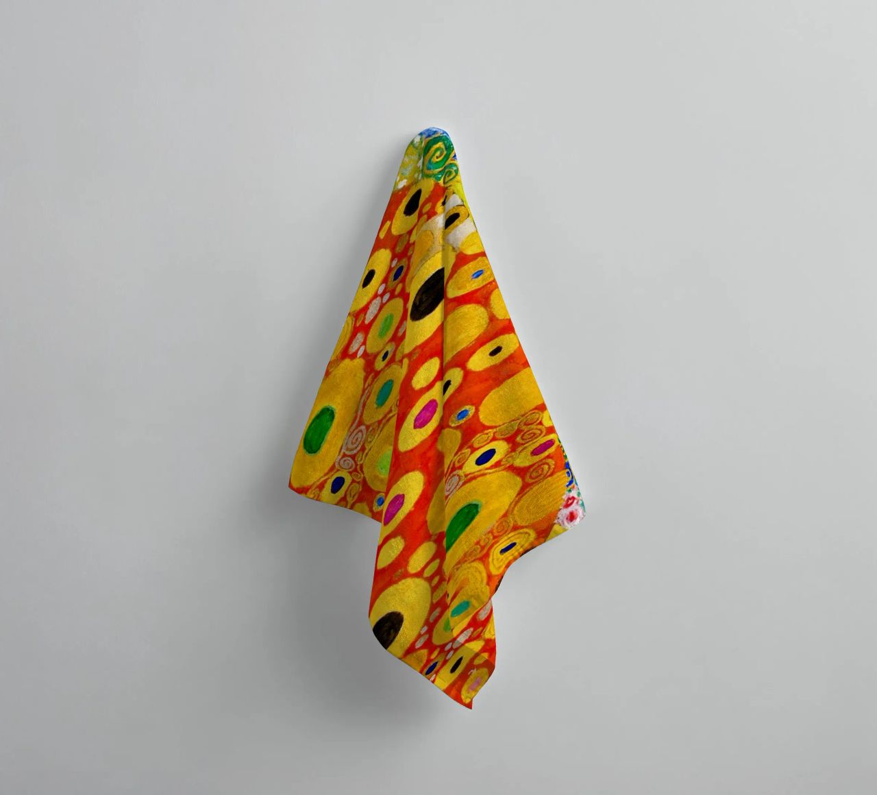 Klimt's "Hope II" Abstract - Golden Age, Vibrant Pattern, Ma towel by ClubArt
