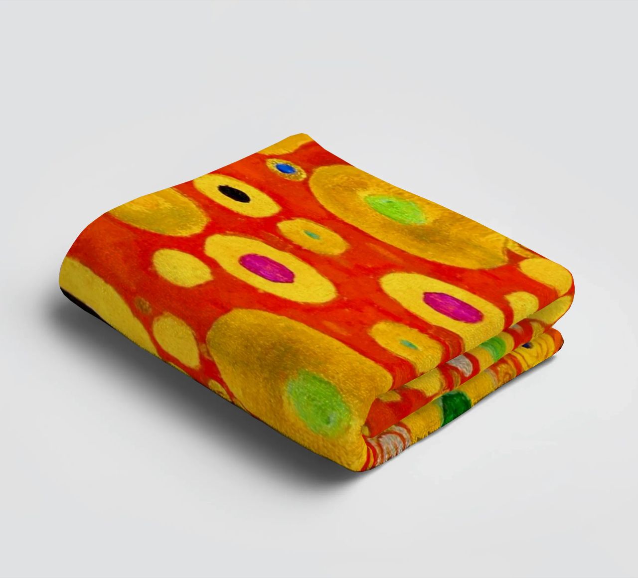 Klimt's "Hope II" Abstract - Golden Age, Vibrant Pattern, Ma towel by ClubArt