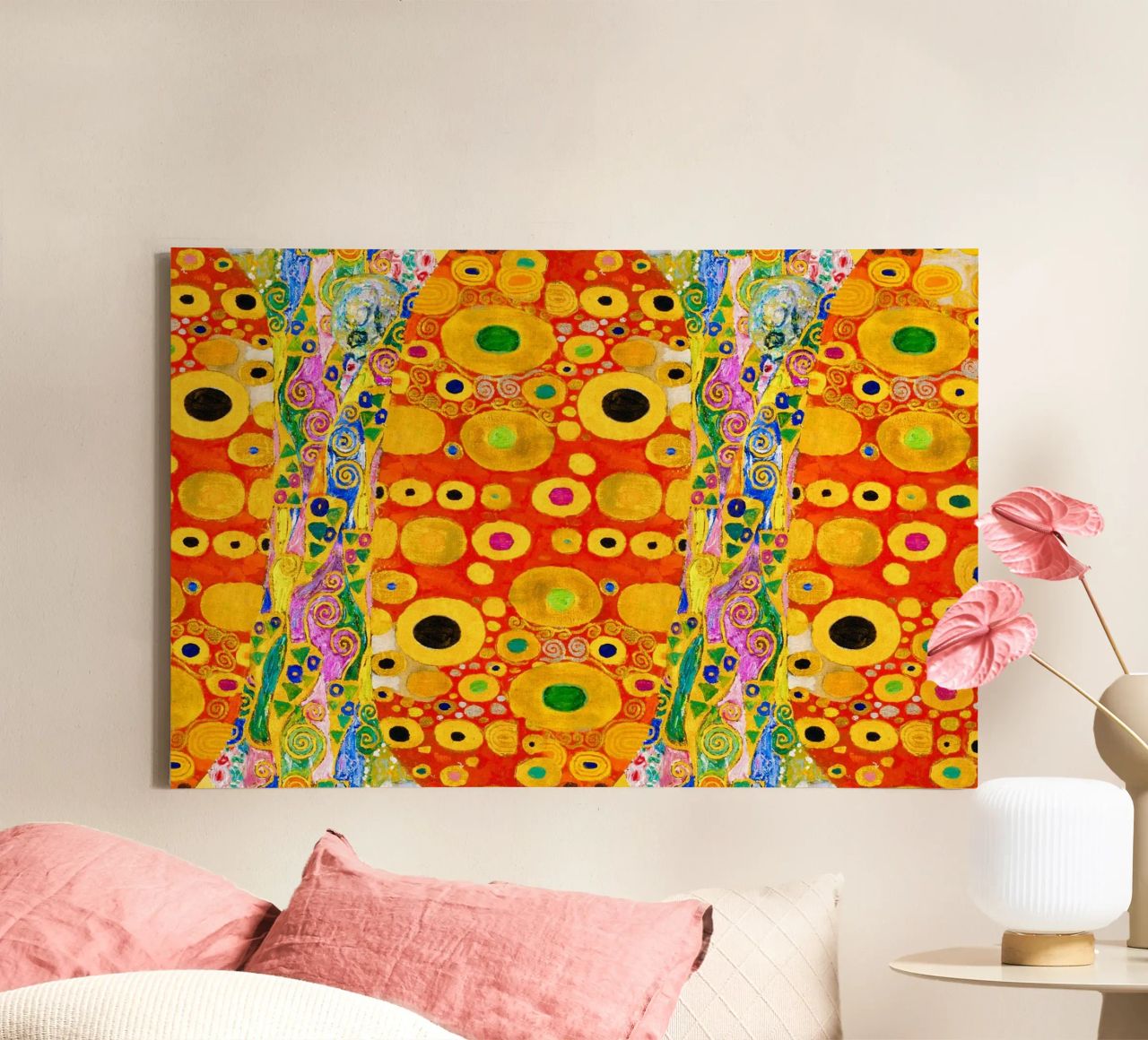 Klimt's "Hope II" Abstract - Golden Age, Vibrant Pattern, Ma canvas by ClubArt