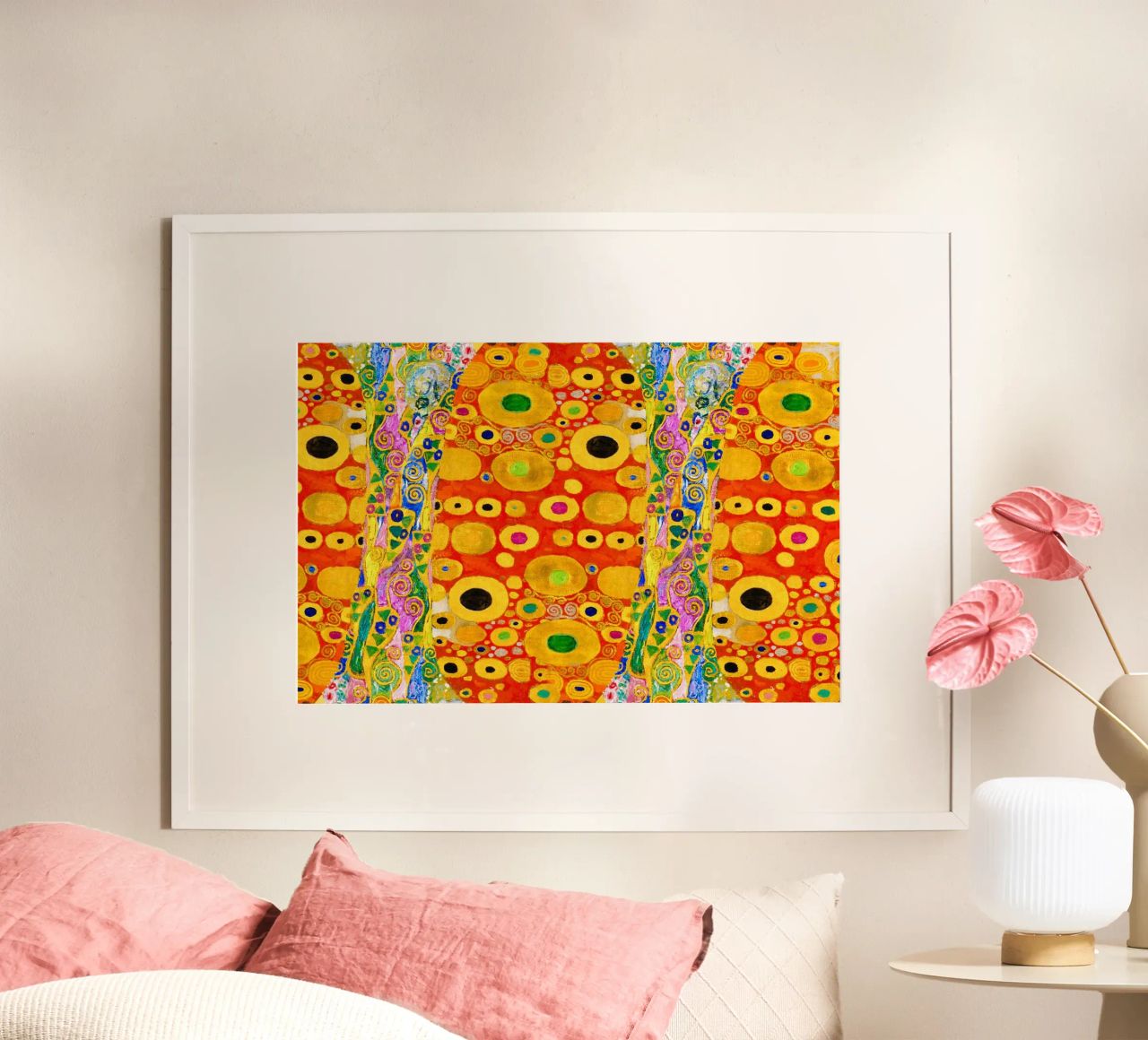 Klimts "Hoffnung II" Abstrakt - Goldenes Zeitalter, lebhafte Muster, Ma Poster von ClubArt