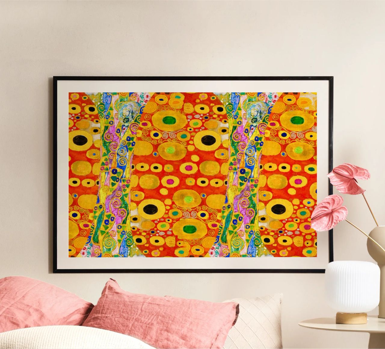 Klimts "Hoffnung II" Abstrakt - Goldenes Zeitalter, lebhafte Muster, Ma Poster von ClubArt