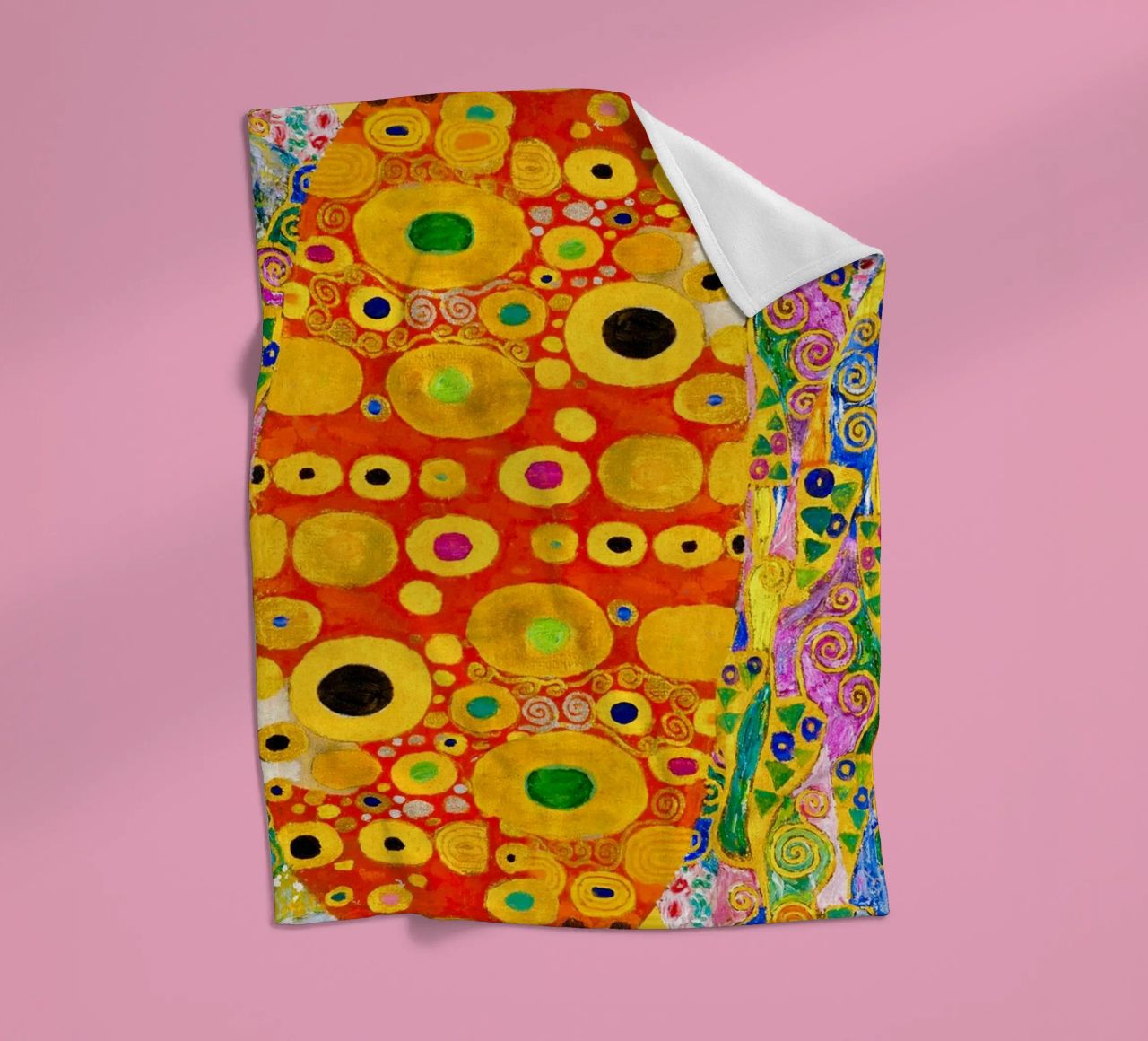 Klimt's "Hope II" Abstract - Golden Age, Vibrant Pattern, Ma fleece blanket by ClubArt