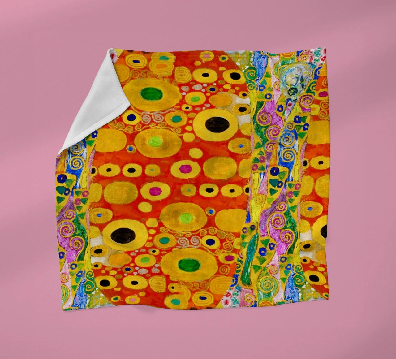 Klimt's "Hope II" Abstract - Golden Age, Vibrant Pattern, Ma fleece blanket by ClubArt