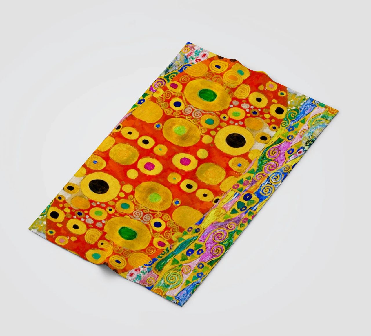 Klimt's "Hope II" Abstract - Golden Age, Vibrant Pattern, Ma fleece blanket by ClubArt