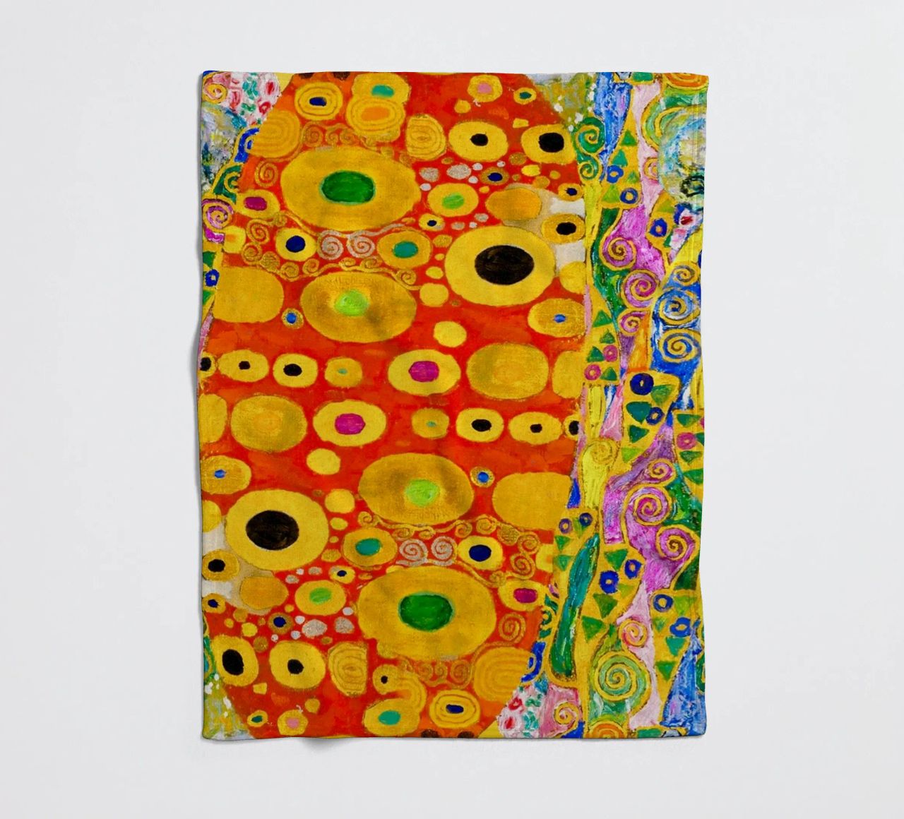 Klimt's "Hope II" Abstract - Golden Age, Vibrant Pattern, Ma fleece blanket by ClubArt