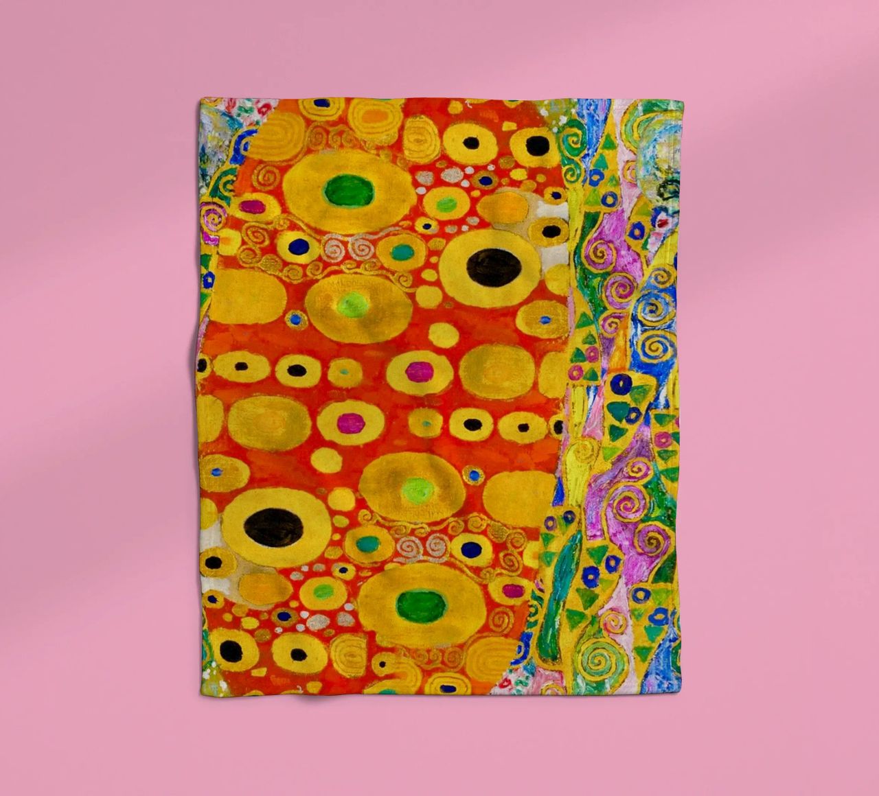 Klimt's "Hope II" Abstract - Golden Age, Vibrant Pattern, Ma fleece blanket by ClubArt